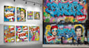 create graffiti pop art canvas designs and murals