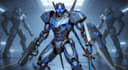 draw mecha robot armor character concept for you