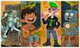 create funny vintage cartoon illustration