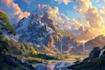 fantasy landscape, background illustration