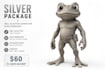 create a stylized cartoon 3d character for game or movie