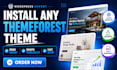 install themeforest wordpress theme envato elements template kit demo import
