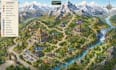 design custom interactive illustrated navigation direction mountain religion map
