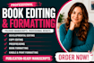do book editng, proofreading and amazon kdp book formatting
