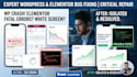 fix wordpress bugs and errors PHP database API elementor 10 years
