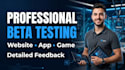 beta test your website, mobile app, or game