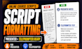 format your online course script for presenter and teleprompter use