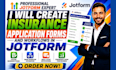 create insurance application forms and workflows in jotform