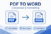 do professional pdf to word and excel conversion