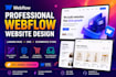 design professional webflow website landing page  cms and ecommerce store