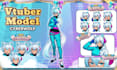 design custom vtuber model live2d, anime vtuber commission, nsfw vtuber model