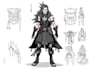 make a character sheet with a unique art style