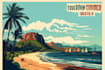 design retro vintage travel poster
