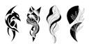 custom an abstract black tattoo design