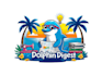create a unique dolphin and ocean logo design