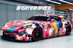 create racing car wrap, itasha wrap design with extreme creativity