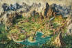 illustrate a professional fantasy world map