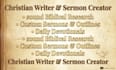be your christian sermon, article, and ebook writer