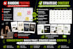 create a monthly social media content calendar with canva graphics and captions