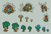 do 2d top down pixel art tileset rpg game map pixel art background game asset