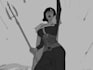 create grayscale illustration in painterly style