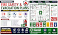 emergency evacuation plan, fire safety plan, fire escape plan, and diagram