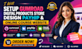 setup gumroad digital products store design payship online course website