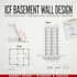 design icf basement walls footings calculation