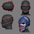 create 3d cosplay model, cosplay helmet, mask, armor for 3d printing