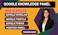 create verified google panel for artist profile