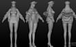 create 3d character design, 3d character model and game character, 3d animation