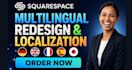 develop squarespace website multilingual localization service business redesign