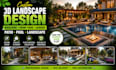 design custom 3d backyard, front yard, garden, patio and pool landscape