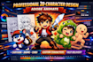 create professional 2d characters using adobe animate