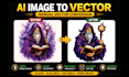 convert ai generated image to clean vector svg ai eps PDF