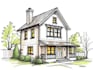 sketch houses and buildings