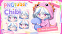 design chibi png tuber model in cute style vtuber for streaming
