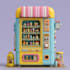 design a 3d vending machine or trade booth