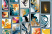 create abstract wall art illustration for you