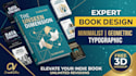 do minimalist and typography book cover design with 3d mockup