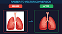 do raster to vector conversion and vector tracing manually