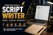 write engaging youtube scripts for faceless channels