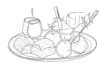 create simple line art food and drink illustrations
