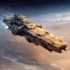 create sci fi spaceship art and futuristic illustrations