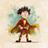 make your book illustration superhero comes art