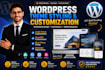 design wordpress avada theme customization, oceanwp, block theme, elementor
