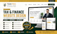 design tax website, income tax website, finance website, tax leads