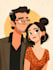 design couple portrait wedding portrait art