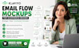 create realistic klaviyo email flow mockups for ecommerce brands