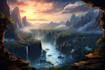 fantasy concept landscape illustrations